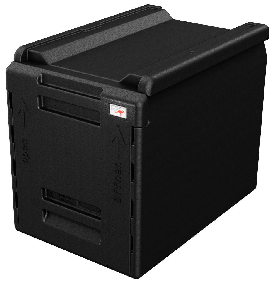 schwarz Thermobox KÄNGABOX® Warmhaltebox Isolierbox Kühlbox GN 1/1-39 Liter 